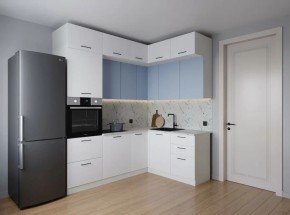 Кухонный гарнитур угловой Капри 2200*1700 (Стол. 38мм) в Менделеевске - mendeleevsk.ok-mebel.com | фото