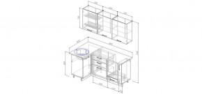 Кухонный гарнитур угловой Крафт 1000*1800 (Стол. 26мм) в Менделеевске - mendeleevsk.ok-mebel.com | фото 2