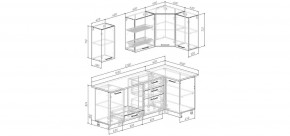 Кухонный гарнитур Умбра 2200*1000 (Стол. 26мм) в Менделеевске - mendeleevsk.ok-mebel.com | фото 2
