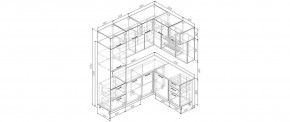 Кухонный гарнитур Умбра 2200*1700 (Стол. 38мм) в Менделеевске - mendeleevsk.ok-mebel.com | фото 2