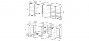 Кухонный гарнитур Умбра 2400 h950 (Стол. 38мм) в Менделеевске - mendeleevsk.ok-mebel.com | фото 2