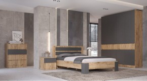 ЛЕНОРА Спальный гарнитур (модульный) графит в Менделеевске - mendeleevsk.ok-mebel.com | фото