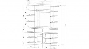 ЛЕНОРА Спальный гарнитур (модульный) графит в Менделеевске - mendeleevsk.ok-mebel.com | фото 9