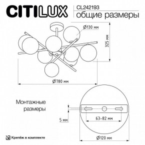 Люстра на штанге Citilux Ronny CL242193 в Менделеевске - mendeleevsk.ok-mebel.com | фото 8
