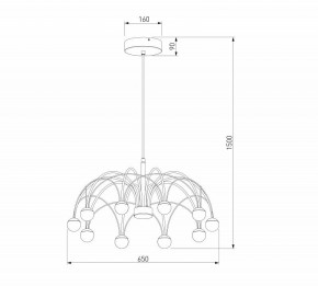 Люстра на штанге Eurosvet Ragno 90030/10 LED золото в Менделеевске - mendeleevsk.ok-mebel.com | фото 5