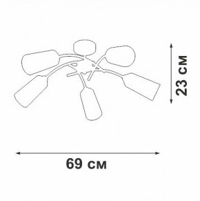 Люстра на штанге Vitaluce V2850 V2850-1/5PL в Менделеевске - mendeleevsk.ok-mebel.com | фото 5