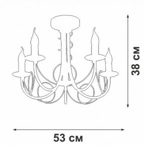 Люстра на штанге Vitaluce V3035 V3035-0/5PL в Менделеевске - mendeleevsk.ok-mebel.com | фото 3