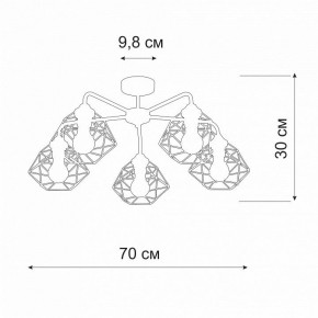 Люстра на штанге Vitaluce V4258 V4258-0/5PL в Менделеевске - mendeleevsk.ok-mebel.com | фото 2