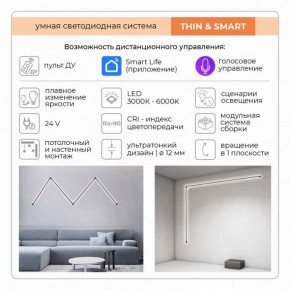 Модульный светильник Imex Thin & Smart IL.0060.5000-1000-BK в Менделеевске - mendeleevsk.ok-mebel.com | фото 2