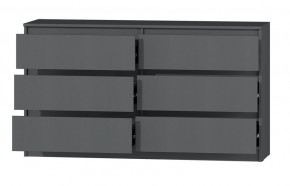 МС "Хилтон" Комод №5 1400 (6 ящ.) графит в Менделеевске - mendeleevsk.ok-mebel.com | фото 3