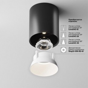 Накладной светильник Maytoni Alfa LED C064CL-12W4K-RD-B в Менделеевске - mendeleevsk.ok-mebel.com | фото 4