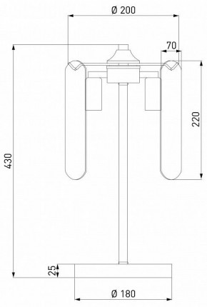 Настольная лампа декоративная Eurosvet Claire 01170/3 золото в Менделеевске - mendeleevsk.ok-mebel.com | фото 3