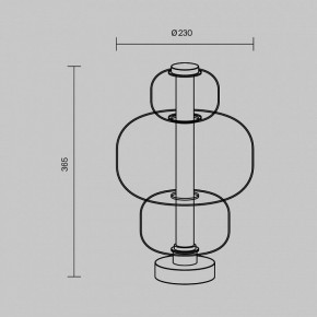 Настольная лампа декоративная Maytoni Atmos MOD364TL-L15B3K в Менделеевске - mendeleevsk.ok-mebel.com | фото 5