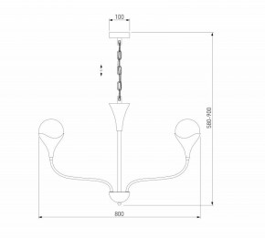 Подвесная люстра Eurosvet Calyx 60169/6 никель в Менделеевске - mendeleevsk.ok-mebel.com | фото 3
