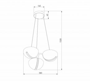 Подвесная люстра Eurosvet Emisfero 50083/3 LED золото в Менделеевске - mendeleevsk.ok-mebel.com | фото 6