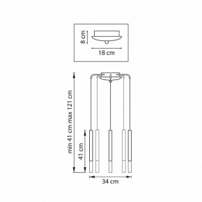 Подвесная люстра Lightstar Tubo L5T747133 в Менделеевске - mendeleevsk.ok-mebel.com | фото 3