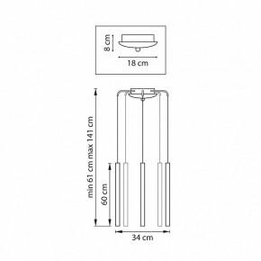 Подвесная люстра Lightstar Tubo L5T747347 в Менделеевске - mendeleevsk.ok-mebel.com | фото 3
