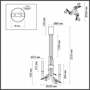 Подвесная люстра Odeon Light Lark 5431/6L в Менделеевске - mendeleevsk.ok-mebel.com | фото 5