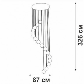 Подвесная люстра Vitaluce V2893 V2893-9/16S в Менделеевске - mendeleevsk.ok-mebel.com | фото 4