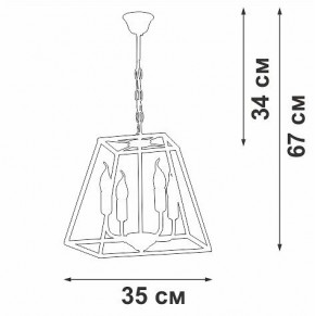 Подвесная люстра Vitaluce V4237 V4237-0/4 в Менделеевске - mendeleevsk.ok-mebel.com | фото 3