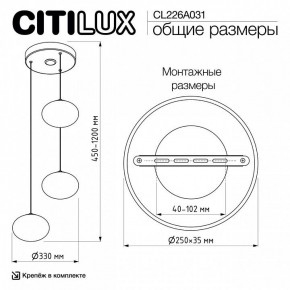 Подвесной светильник Citilux Atman Smart CL226A031 в Менделеевске - mendeleevsk.ok-mebel.com | фото 10