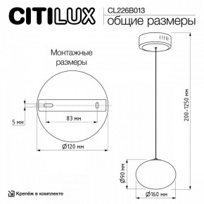 Подвесной светильник Citilux Atman Smart CL226B013 в Менделеевске - mendeleevsk.ok-mebel.com | фото 10