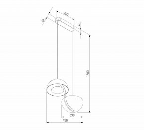 Подвесной светильник Eurosvet Emisfero 50083/2 LED золото в Менделеевске - mendeleevsk.ok-mebel.com | фото 4