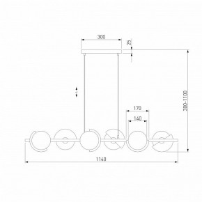 Подвесной светильник Eurosvet Moity 70149/6 черный/латунь Smart в Менделеевске - mendeleevsk.ok-mebel.com | фото 3