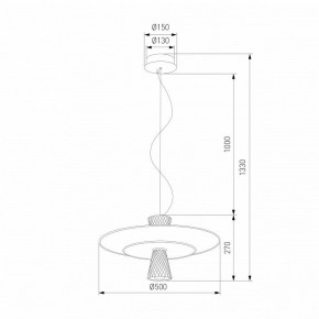 Подвесной светильник Eurosvet Titania 40029/1 LED белый в Менделеевске - mendeleevsk.ok-mebel.com | фото 4