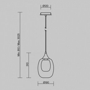 Подвесной светильник Maytoni Aura MOD016PL-01BS1 в Менделеевске - mendeleevsk.ok-mebel.com | фото 4