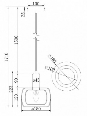 Подвесной светильник Maytoni Vision MOD411PL-01G в Менделеевске - mendeleevsk.ok-mebel.com | фото 7
