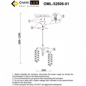 Подвесной светильник Omnilux Cavriglia OML-52806-01 в Менделеевске - mendeleevsk.ok-mebel.com | фото 9