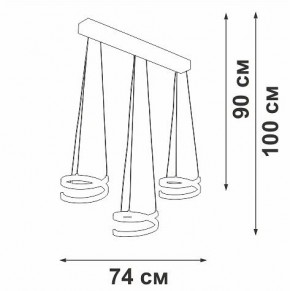 Подвесной светильник Vitaluce V3047 V3047-1/3S в Менделеевске - mendeleevsk.ok-mebel.com | фото 4