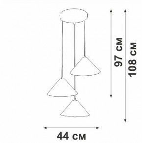 Подвесной светильник Vitaluce V3093 V3093-0/3S в Менделеевске - mendeleevsk.ok-mebel.com | фото 2