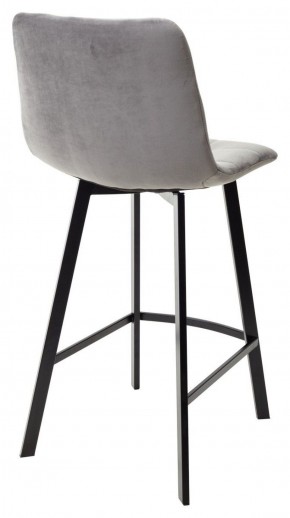 Полубарный стул CHILLI-QB SQUARE светло-серый #26, велюр / черный каркас (H=66cm) М-City в Менделеевске - mendeleevsk.ok-mebel.com | фото 4