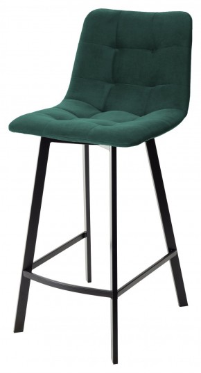 Полубарный стул CHILLI-QB SQUARE зеленый #19, велюр / черный каркас (H=66cm) М-City в Менделеевске - mendeleevsk.ok-mebel.com | фото