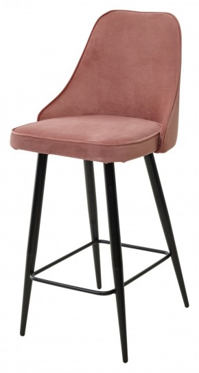 Полубарный стул NEPAL-PB РОЗОВЫЙ #15, велюр/ черный каркас (H=68cm) М-City в Менделеевске - mendeleevsk.ok-mebel.com | фото