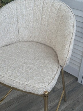 Полубарный стул WENDY TRF-11 светло-бежевый, ткань / золотой каркас (H=65) М-City в Менделеевске - mendeleevsk.ok-mebel.com | фото
