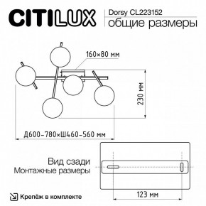 Потолочная люстра Citilux Dorsy CL223152 в Менделеевске - mendeleevsk.ok-mebel.com | фото 10