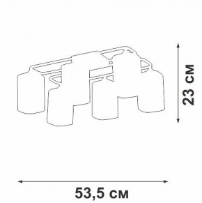 Потолочная люстра Vitaluce V3092 V3092-1/6PL в Менделеевске - mendeleevsk.ok-mebel.com | фото 4