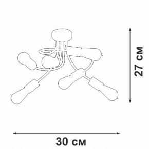 Потолочная люстра Vitaluce V3928 V3928-1/6PL в Менделеевске - mendeleevsk.ok-mebel.com | фото 4