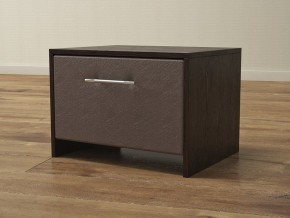 PROxSON Тумба Varna (ЛДСП Венге+экокожа Дуб венге с коричневым) 51x40 в Менделеевске - mendeleevsk.ok-mebel.com | фото