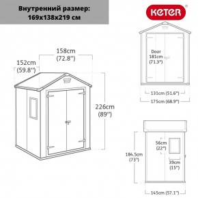 Сарай Манор 6x5DD (Manor 6x5DD) cерый/белый в Менделеевске - mendeleevsk.ok-mebel.com | фото 2