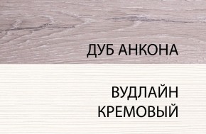 Шкаф 1D, OLIVIA, цвет вудлайн крем/дуб анкона в Менделеевске - mendeleevsk.ok-mebel.com | фото 3