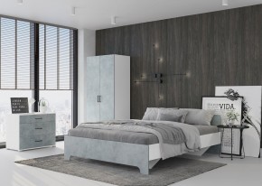Шкаф 2-х створчатый VICTOR (Белый/Бетон) в Менделеевске - mendeleevsk.ok-mebel.com | фото 3