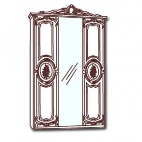 Шкаф 3-х дверный с зеркалами (01.143) Роза (беж) в Менделеевске - mendeleevsk.ok-mebel.com | фото