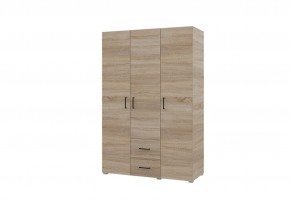 Шкаф 3-х створчатый с ящиками VICTOR (Сонома) в Менделеевске - mendeleevsk.ok-mebel.com | фото