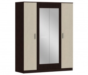 Шкаф 4х дверный с зеркалами Уют СБ-2750/1.Н (Венге/Паллада) в Менделеевске - mendeleevsk.ok-mebel.com | фото