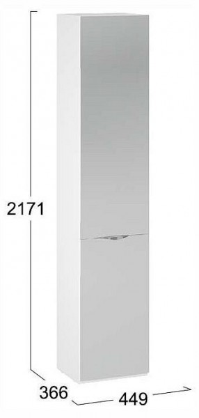 Шкаф для белья Глосс СМ-319.07.012 в Менделеевске - mendeleevsk.ok-mebel.com | фото 4
