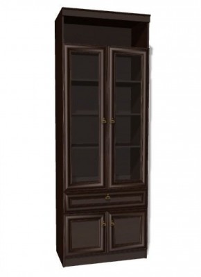Шкаф для книг №611 Инна Денвер темный в Менделеевске - mendeleevsk.ok-mebel.com | фото 1